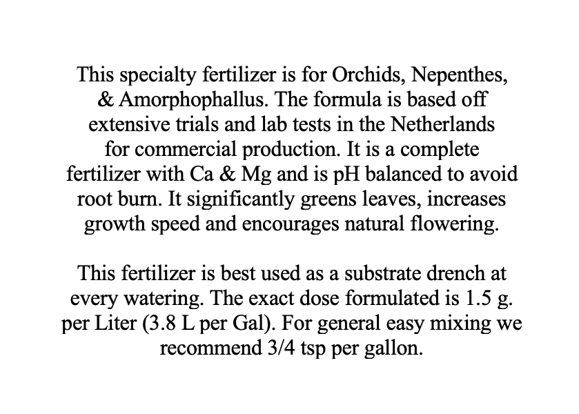 Cross Exotics JaggarCross Orchid Fuel Specialty Fertilizer 8 oz